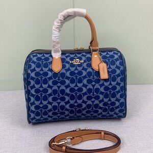 Coach Rowan Large Satchel Bag In Signature Denim Canvas CY699 NWT original Pack